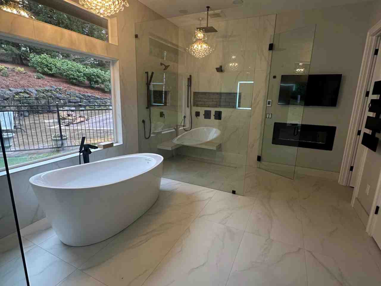 Full bathroom remodeling project by One Construction LLC